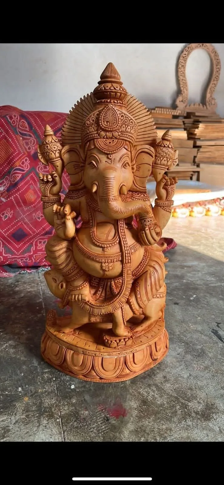 Wooden Carving Ganesh