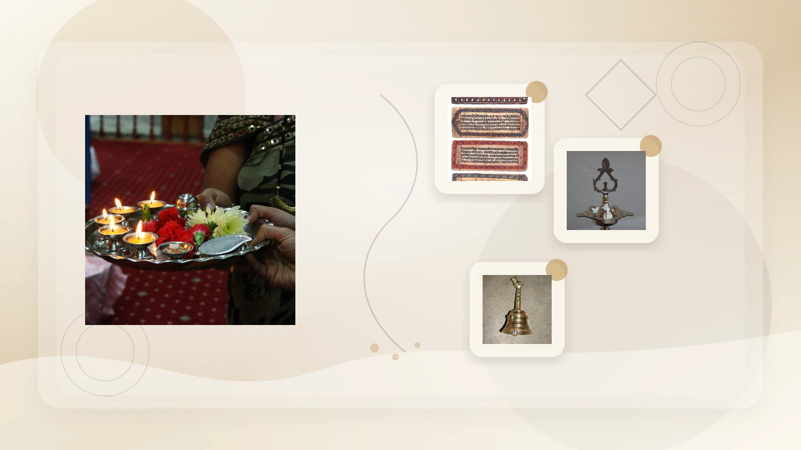 Brass diya used in Hindu puja and aarti