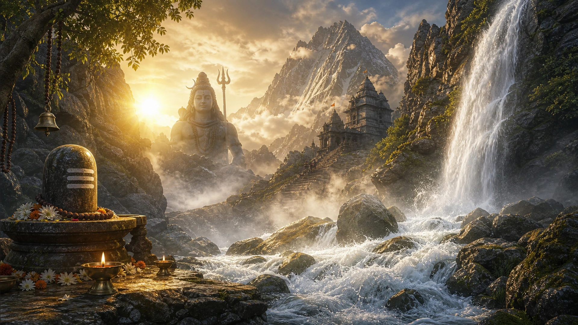Ganga Descent Story: Bhagiratha and Shiva hero image