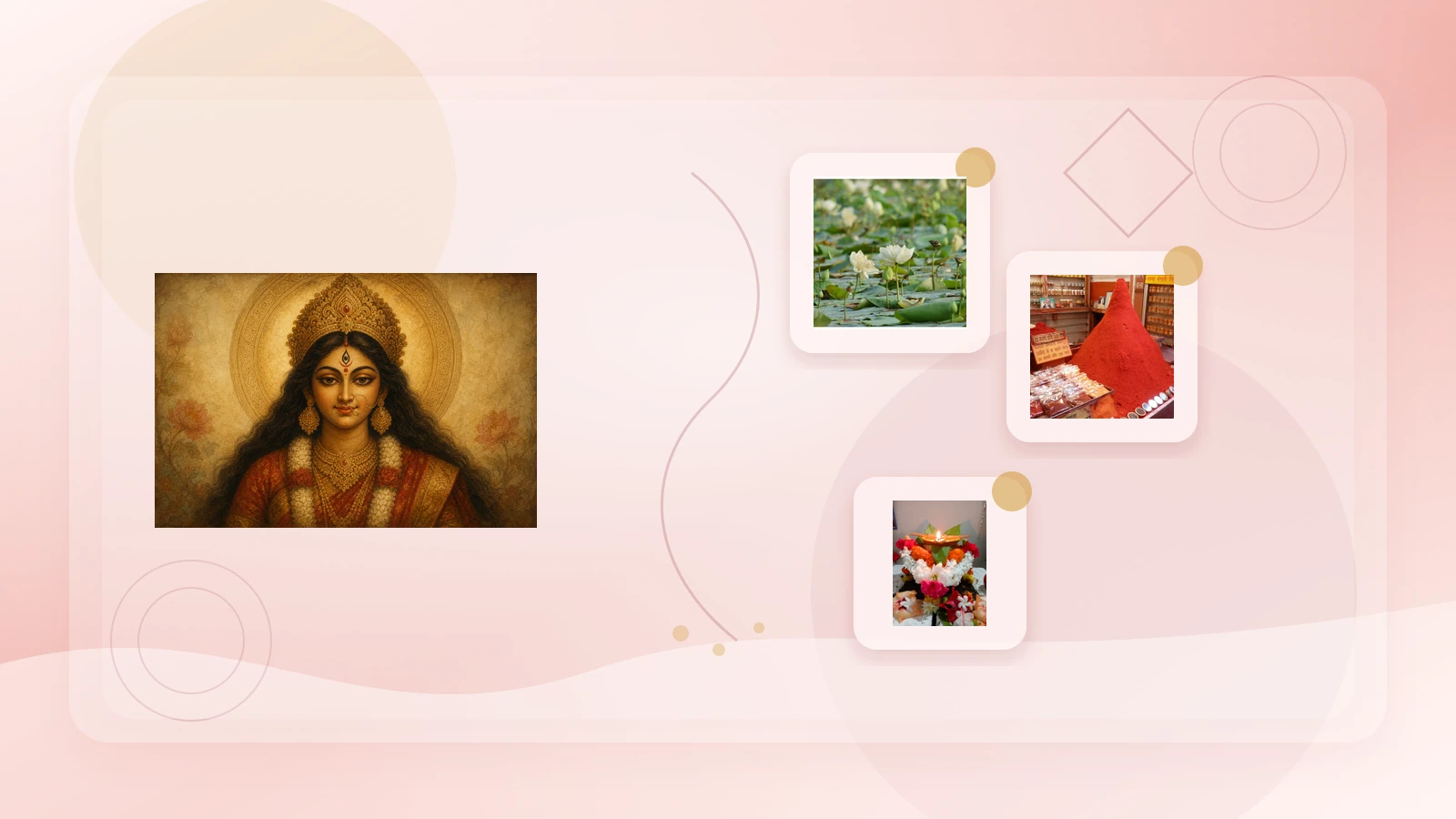 Goddess Durga devotional illustration for Navratri worship