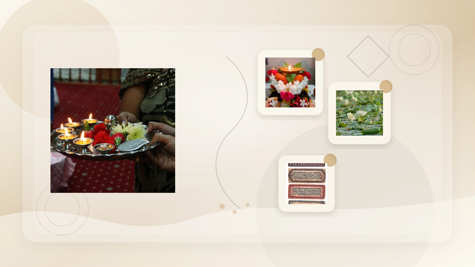 Puja thali with core samagri for home worship