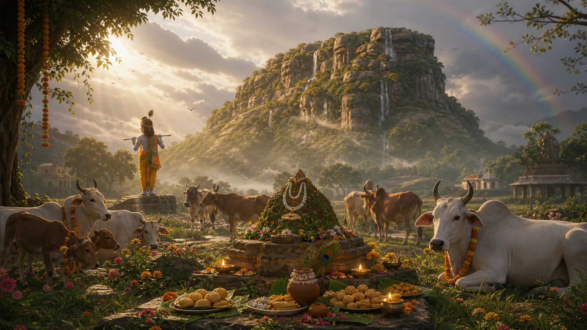 Krishna Lifts Govardhan: Story, Meaning, and Govardhan Puja hero image